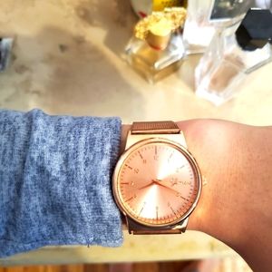Rose tone Geneva ladies watch